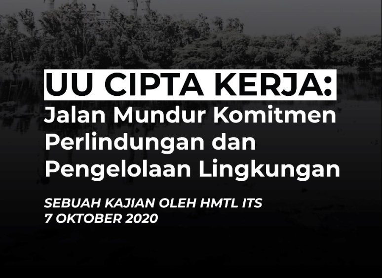 Kajian UU Cipta Kerja HMTL ITS