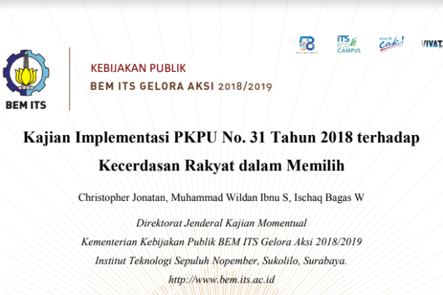 Kajian Implementasi PKPU No. 31 th 2018 terhadap Kecerdasan Rakyat dalam Memilih